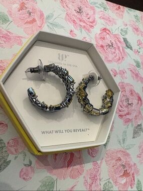 Hema Hoop Earrings with Yellow Topaz - Bomb Party - Ribbons On Shadows